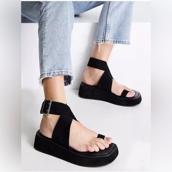 ASOS suede flat platform sandals - Picture 7 of 7